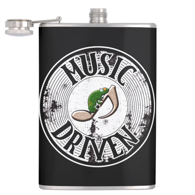 Music driven  hip flask (Opened)