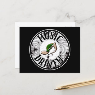 Music driven  postcard