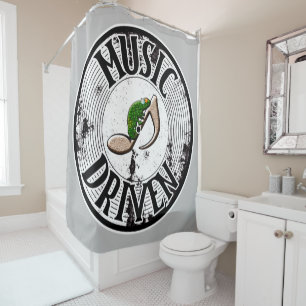 Music driven  shower curtain