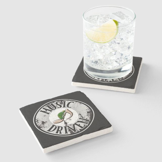 Music driven  stone coaster (Side)