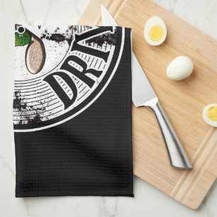 Music driven  tea towel