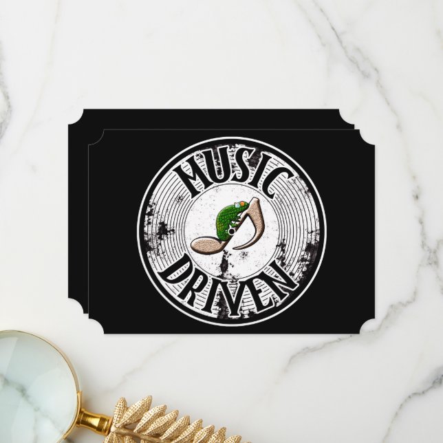 Music driven  thank you card (Front/Back In Situ)