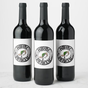 Music driven  wine label