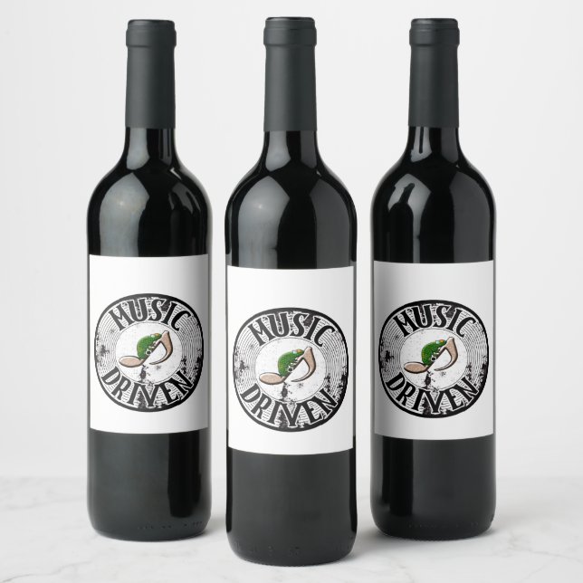 Music driven  wine label (Bottles)