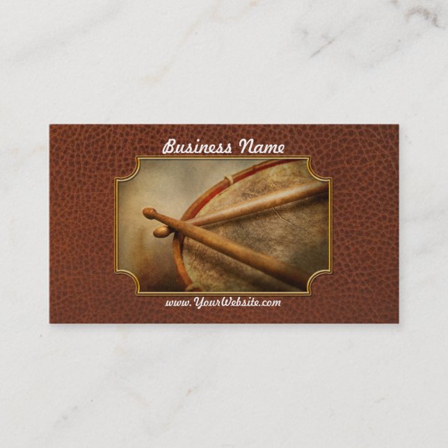 Music - Drum - Cadence Business Card (Front)