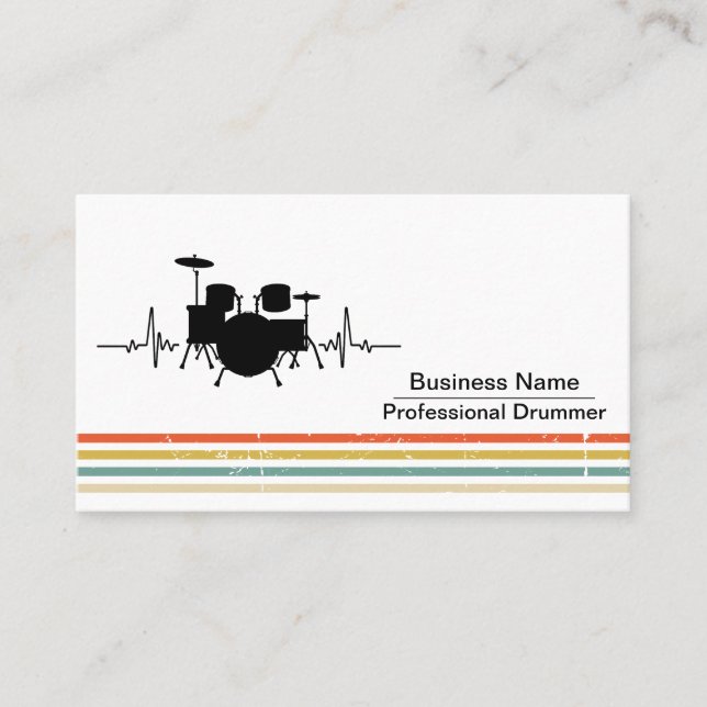 Music Drummer Business Card (Front)