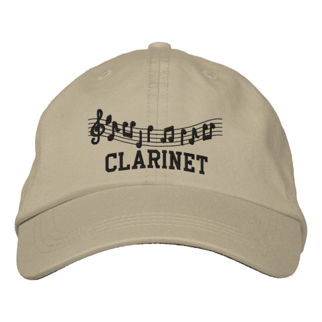 Music Embroidery Clarinet Cap (Front)