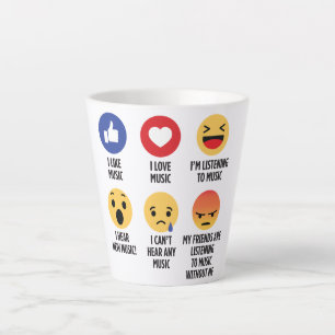 Music Emojis Latte Mug