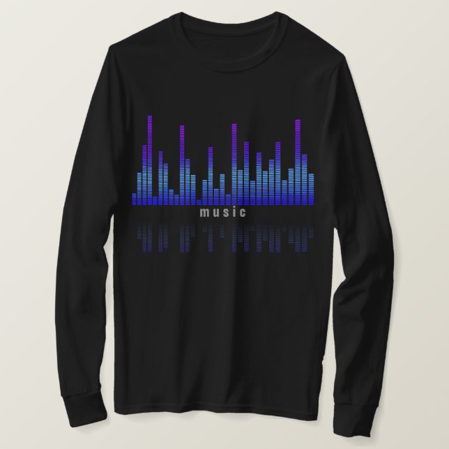 Music Equalizer on Men's Basic Long Sleeve T-Shirt (Design Front)