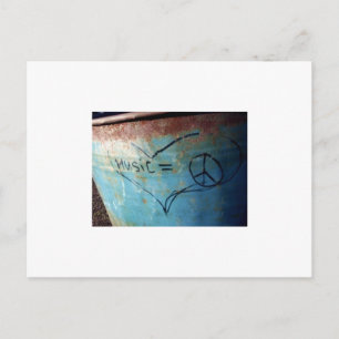 music equals peace postcard