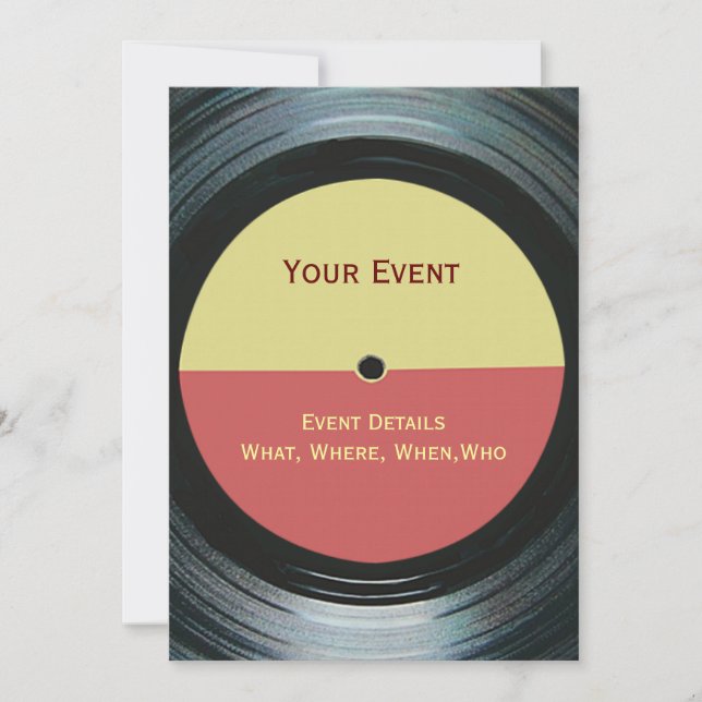 Music Event Dance DJ Party Invitation (Front)