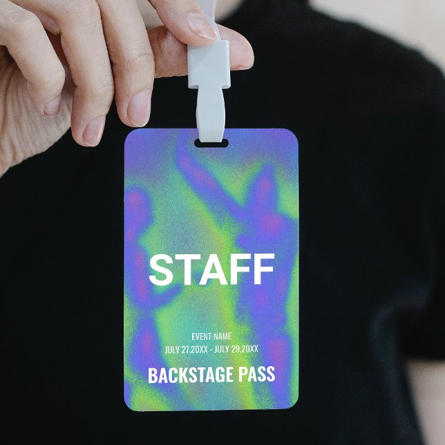 Music Event Party Backstage Pass Event Staff ID Badge (Music Event Party Backstage Pass Event Staff Badge)