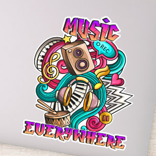 Music Everywhere Graffiti Art for Music Lovers