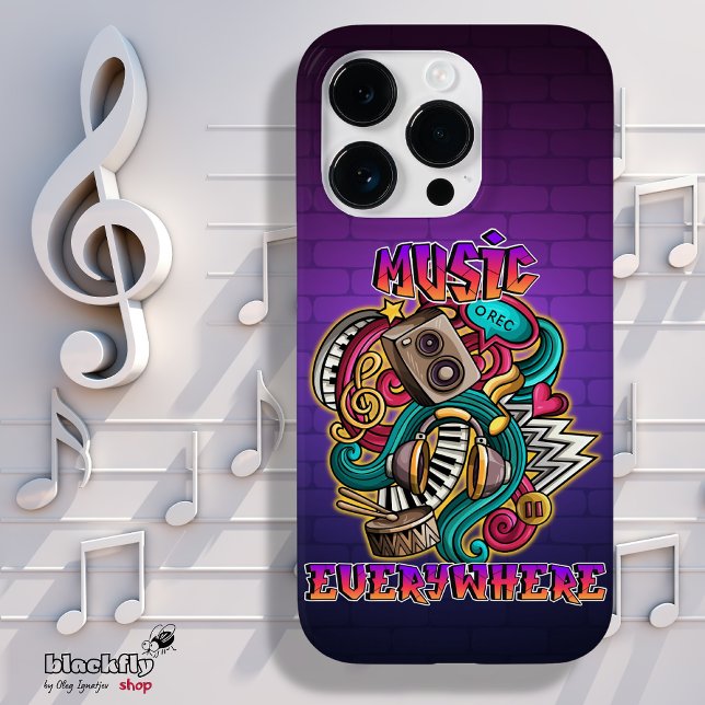 Music everywhere graffiti Case-Mate iPhone case (Creator Uploaded)