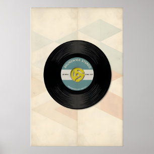 Music Evolution 45 Vinyl Record Print -Print Only