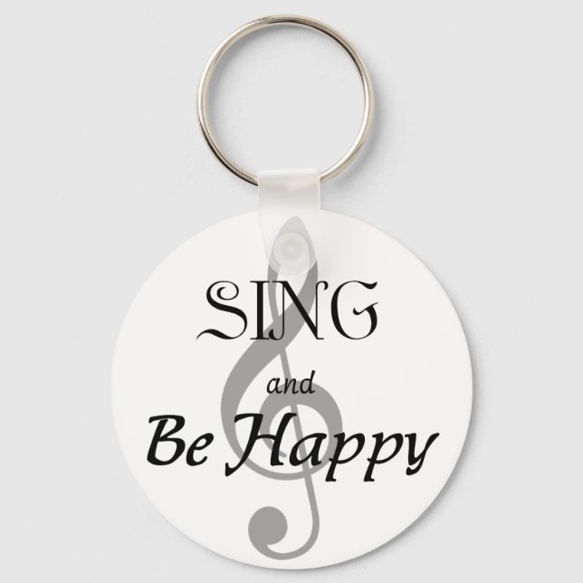 Music Expressions "SING and Be Happy" Key Ring (Front)