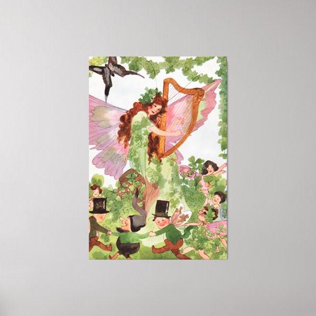 Music Faerie Playing Music Canvas Print (Front)