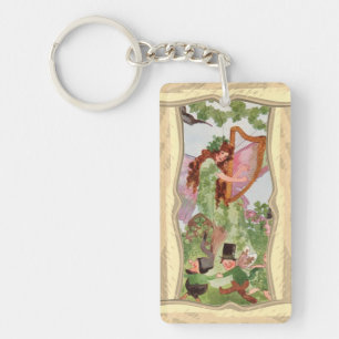 Music Faerie Playing Music Key Ring