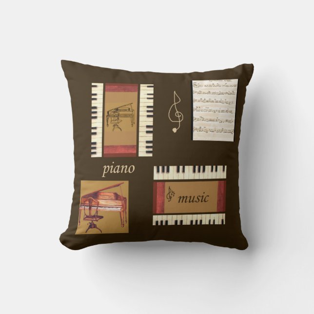 Music: Federal style piano, sheet music pillow (Front)