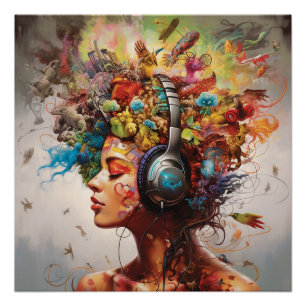 Music Feeds Me Poster