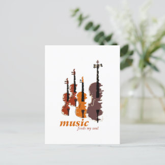 Music Feeds My Soul Holiday Postcard