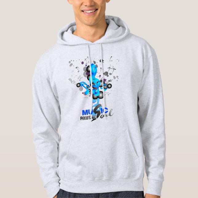 Music Feeds My Soul | Men's Hoodie (Front)