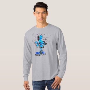 Music Feeds My Soul   Men's Long Sleeve T-Shirt