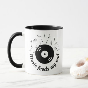 Music Feeds My Soul Vinyl Album Mug