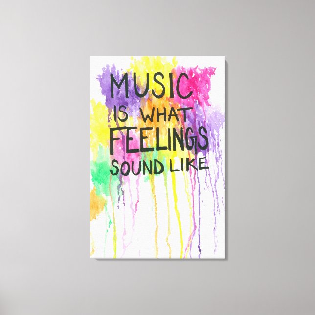 Music & Feelings Canvas Print (Front)