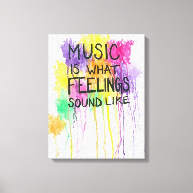 Music & Feelings Canvas Print (Front)