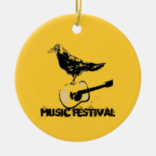 music festival art ceramic tree decoration