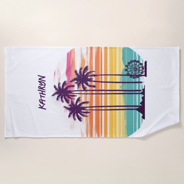 Music Festival Bachelorette Weekend  Beach Towel (Front)