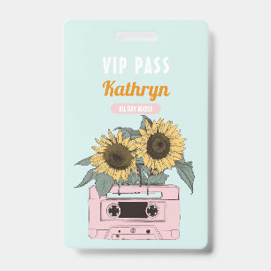 Music Festival Birthday Party VIP ID Badge