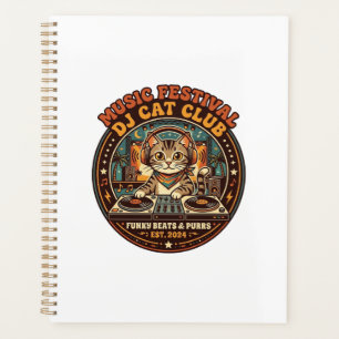 Music Festival DJ Cat Cat Lover Gift - Music Festi Planner