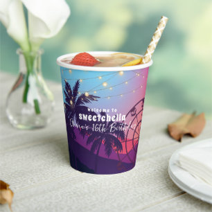 Music Festival   Ferris Wheel Palms Sweet 16 Paper Cups