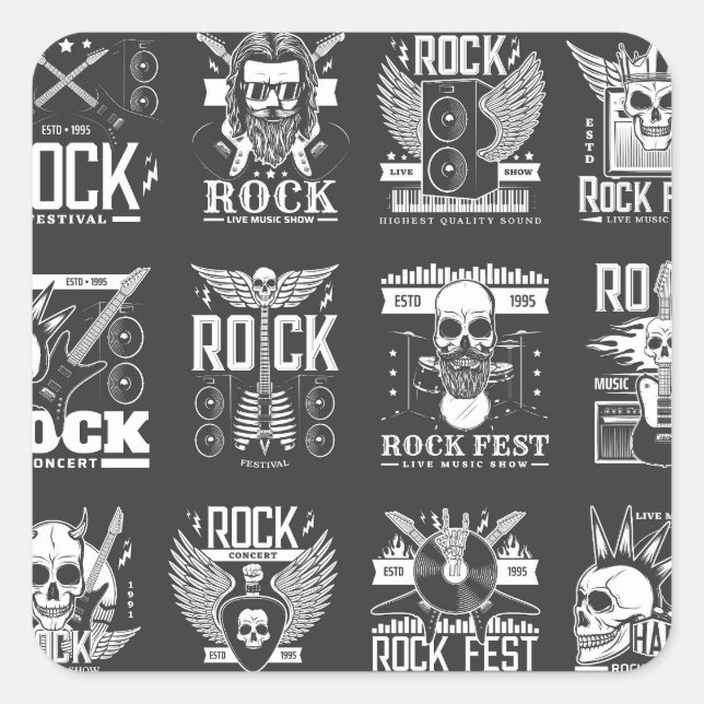  Music festival Square Sticker (Front)