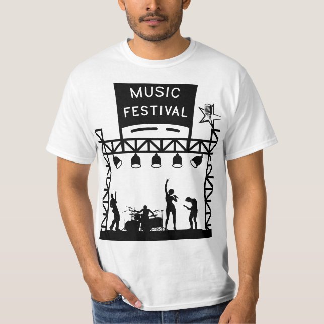 Music Festival Stage Silhouette T-Shirt (Front)