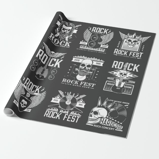  Music festival Wrapping Paper (Unrolled)