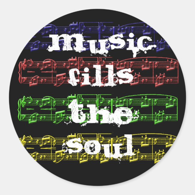 Music Fills The Soul Sticker (Front)