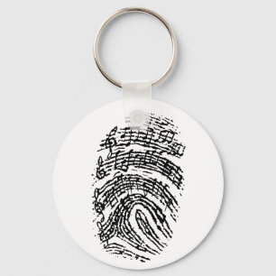 Music Fingerprint Key Ring