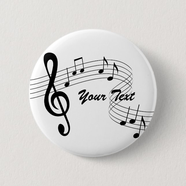 Music Flows Button (any colour) (Front)