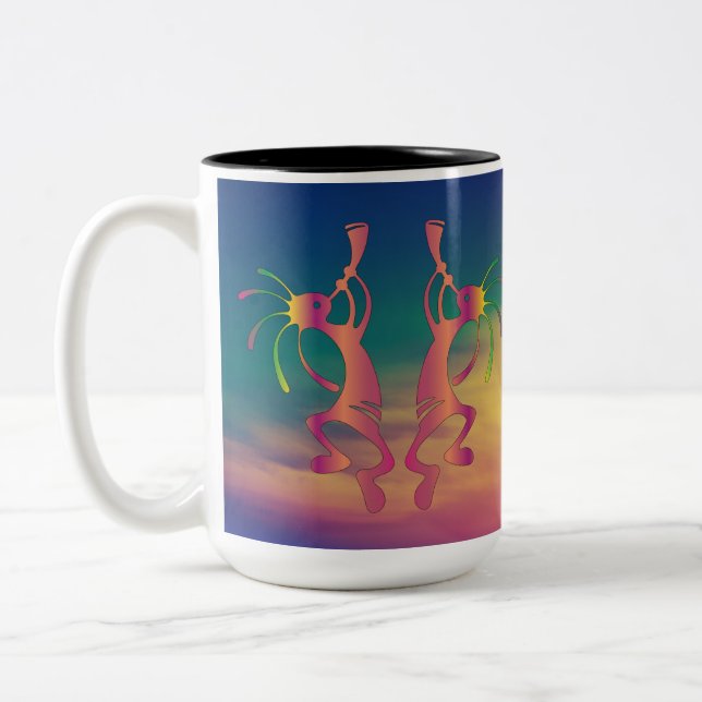 Music Flute Native American Kokopelli Coffee Cup (Left)