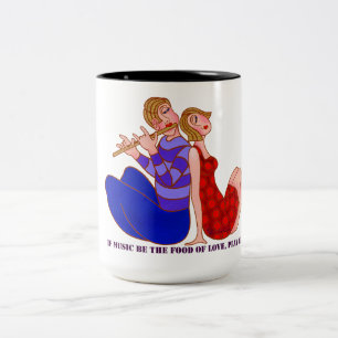 Music Food For Love #2 Two-Tone Coffee Mug
