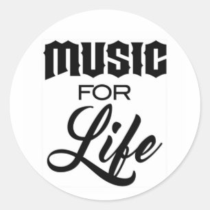 Music For Life Round Sticker