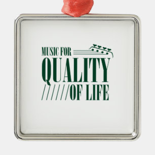 Music For Quality Of Life Metal Tree Decoration