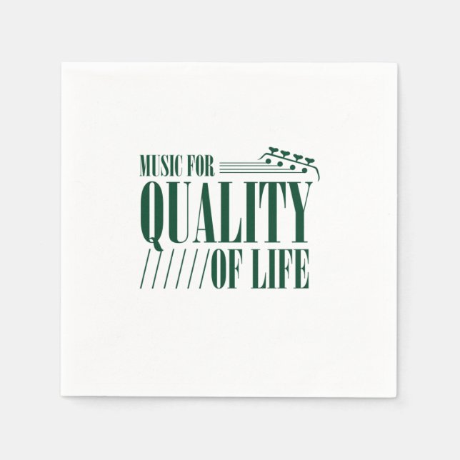 Music For Quality Of Life Napkin (Front)