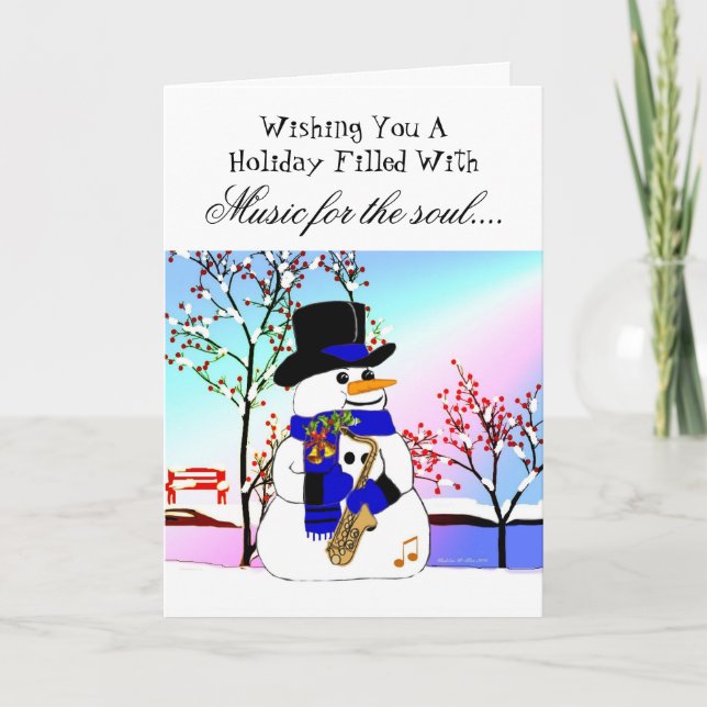 Music for the soul holiday card (Front)