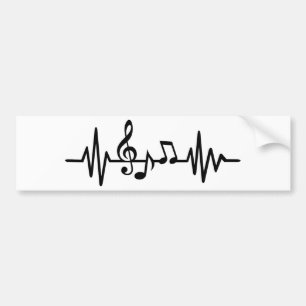 Music frequency bumper sticker
