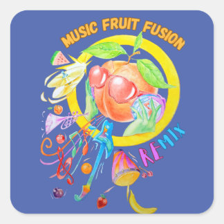 Music Fruit Fusion Designed Sticker 