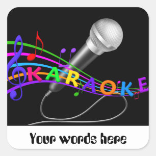 Music fun Karaoke customisable sticker add words
